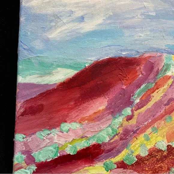 Pink Casa In Southwest”“An Original art AcrylicPainting 16”x12”x1.5” Original